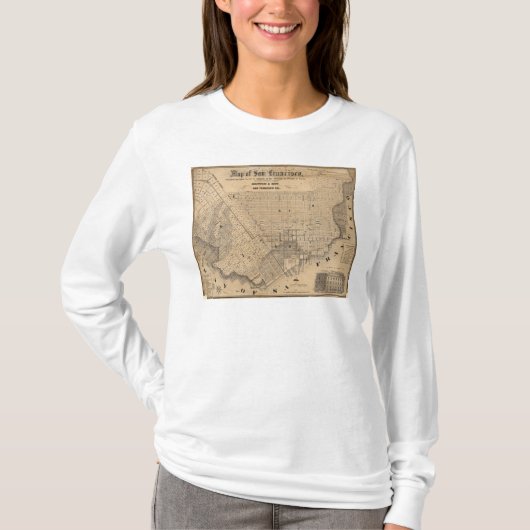 Kaart van San Francisco T-shirt (Voorkant)