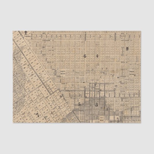 Kaart van San Francisco Tissuepapier (Voorkant)