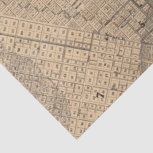 Kaart van San Francisco Tissuepapier (Detail)