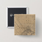 Kaart van San Francisco Vierkante Button 5,1 Cm (Voorkant /achterkant)