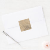Kaart van San Francisco Vierkante Sticker (Envelop)