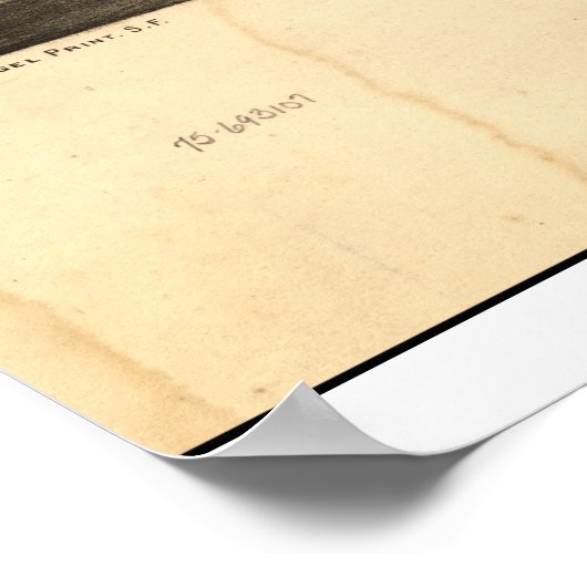  kaart van San Jose, 1869 Poster (Hoek)