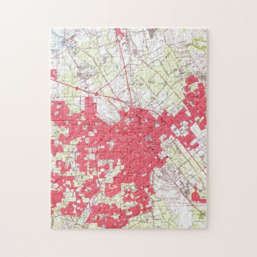 kaart van San Jose California (1961) Legpuzzel (Verticaal)
