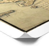 Kaart van San Juan, Puerto Rico 1785 Poster (Hoek)