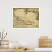 Kaart van San Juan, Puerto Rico 1785 Poster (Keuken)