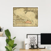 Kaart van San Juan, Puerto Rico 1785 Poster (Thuiskantoor)