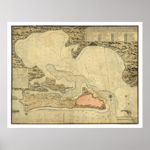 Kaart van San Juan, Puerto Rico 1785 Poster