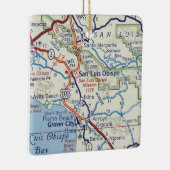  kaart van San Luis Obispo Keramisch Ornament (Rechts)