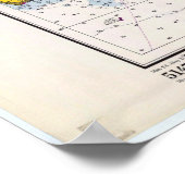  kaart van San Pedro Bay CA (1970) Poster (Hoek)