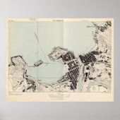  kaart van San Sebastian Spanje (1943) Poster (Voorkant)