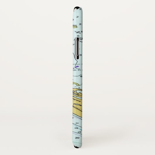  kaart van Sanibel Island Florida Case-Mate iPhone Case (Achterkant / rechts)