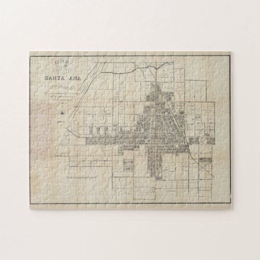  kaart van Santa Ana CA (1907) Legpuzzel (Horizontaal)