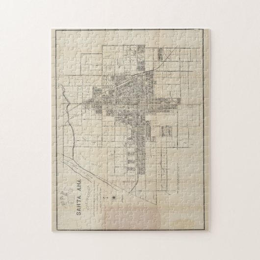 kaart van Santa Ana CA (1907) Legpuzzel (Verticaal)