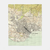  kaart van Santa Barbara California (1944) Fleece Deken (Voorkant)