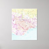  kaart van Santa Barbara California (1952) Canvas Afdruk (Voorkant)