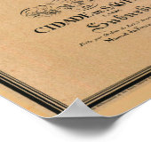  kaart van Sao Paulo Brazilië (1847) Poster (Hoek)