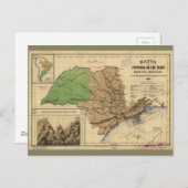 Kaart van São Paulo, Brazilië (1886) (Voorkant / Achterkant)