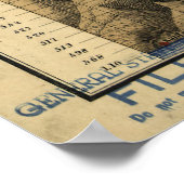 Kaart van São Paulo, Brazilië (1886) Poster (Hoek)