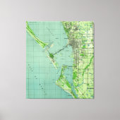  kaart van Sarasota Florida (1944) Canvas Afdruk (Voorkant)