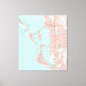  kaart van Sarasota Florida (1973) Canvas Afdruk (Voorkant)