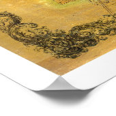 Kaart van Saratoga Springs, New York door Bevan 18 Poster (Hoek)