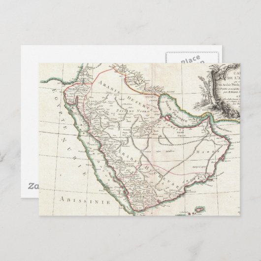  kaart van Saudi-Arabië (1771) (Voorkant / Achterkant)