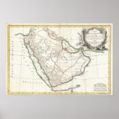  kaart van Saudi-Arabië (1771) Poster (Voorkant)
