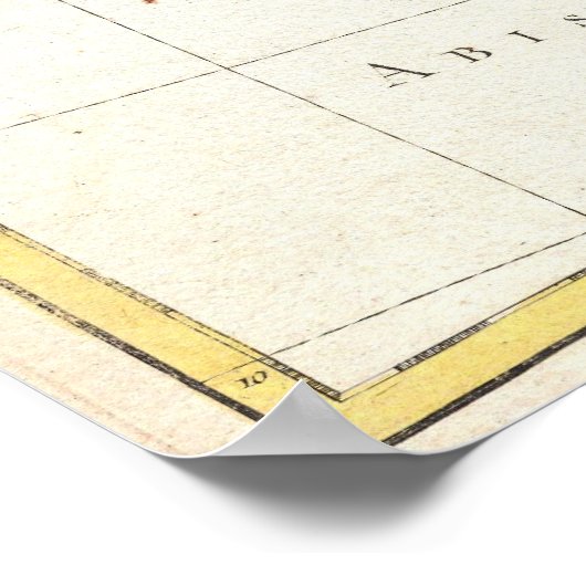  kaart van Saudi-Arabië (1771) Poster (Hoek)