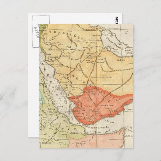  kaart van Saudi-Arabië (1780) (Voorkant / Achterkant)