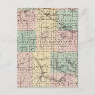 Kaart van Sauk County en Kilbourn City