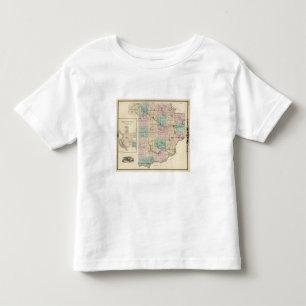 Kaart van Sauk County en Kilbourn City Kinder Shirts