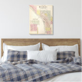 Kaart van Sauk Rapids, Kaart van het Centrum Sauk, Canvas Afdruk (Insitu (Slaapkamer))