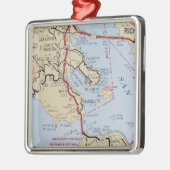 Kaart van Sausalito Mill Valley Metalen Ornament (Links)