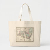  kaart van Savannah en Charleston (1855) Grote Tote Bag (Voorkant)