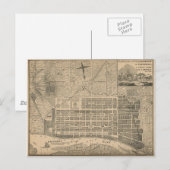  kaart van Savannah Georgia (1818) (Voorkant / Achterkant)