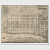 kaart van Savannah Georgia (1818) Cadeaupapier (Vlak)