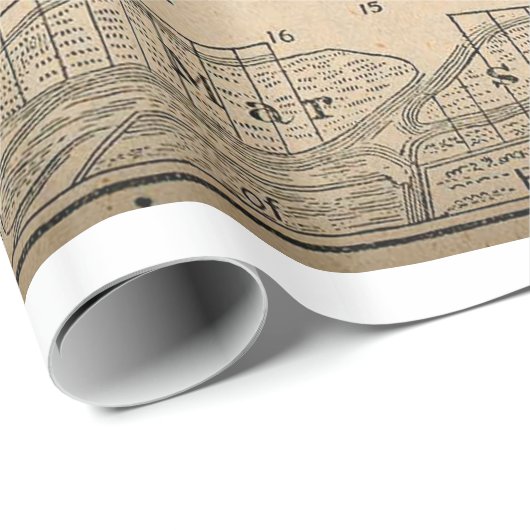  kaart van Savannah Georgia (1818) Cadeaupapier (Rol Hoek)