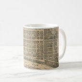 kaart van Savannah Georgia (1818) Koffiemok (Voorkant rechts)