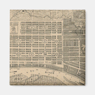  kaart van Savannah Georgia (1818) Magneet