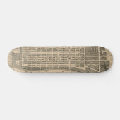 kaart van Savannah Georgia (1818) Skateboard (Horizontaal)