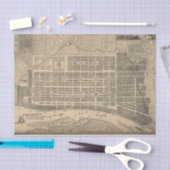 kaart van Savannah Georgia (1818) Tissuepapier (Craft)