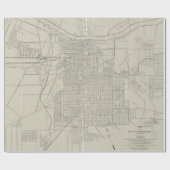  kaart van Savannah Georgia (1917) Cadeaupapier (Vlak)