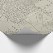  kaart van Savannah Georgia (1917) Cadeaupapier (Hoek)