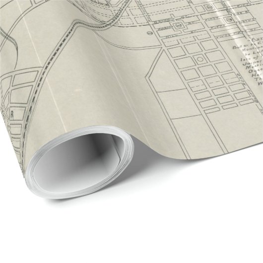  kaart van Savannah Georgia (1917) Cadeaupapier (Rol Hoek)