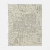  kaart van Savannah Georgia (1917) Fleece Deken (Voorkant)