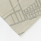  kaart van Savannah Georgia (1917) Fleece Deken (Hoek)