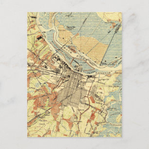 kaart van Savannah Georgia (1942)