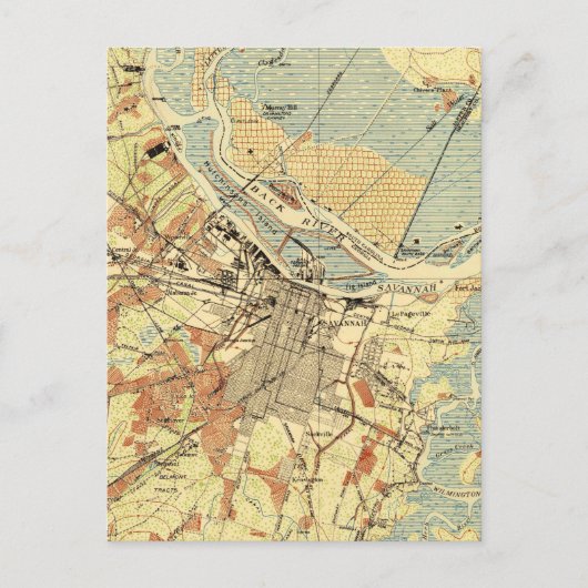 kaart van Savannah Georgia (1942) (Voorkant)