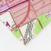  kaart van Savannah Georgia (1955) 2 Fleece Deken (Hoek)