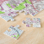  kaart van Savannah Georgia (1955) 2 Legpuzzel (Zijkant)